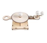 Hohopeti Wooden Solar System Model Kit DIY Astronomy Learning Planetarium Simulator Educational Science School Teaching Prop with Sun Earth Moon Display