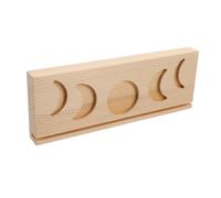 Hohopeti Wooden Tarot Card Display Stand Moon Phase and Rectangle Altar Holder Space-saving Design for Witch Divination and Ceremonial Use Elegant Practical Tarot Cards Organizer