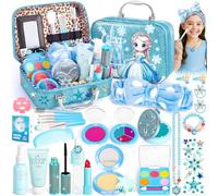 Hohosunlar Frozen Pretend Makeup for Toddlers Toys 3-5, Fake Play Make Up Pretend Play Princess Frozen Toys for Girls, Christmas Birthday Princess Gifts Toys for 3 4 5 6 7 8 Year Old Girls Kids