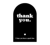 Hohota 100Pcs Simple Thank You Seal Sticker For Homemade Packaging Decoration Label I Hope You Have A Good Time Stickers(Black)