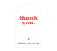 Hohota 100Pcs Simple Thank You Seal Sticker For Homemade Packaging Decoration Label I Hope You Have A Good Time Stickers(Clear)
