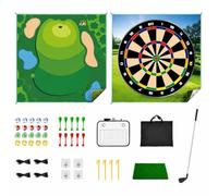 Hohota 2-in-1 Combat Golf Darts Set 70" Double-Sided Putt Mat | 2-in-1 Golf Darts Game Set70×70 Inch Double-Sided Target Mat with Full Accessories Indoor Outdoor Backyard
