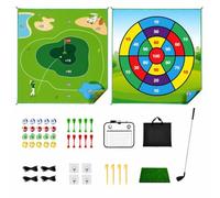 Hohota 2-in-1 Combat Golf Darts Set 70" Double-Sided Putt Mat | 2-in-1 Golf Darts Game Set70×70 Inch Double-Sided Target Mat with Full Accessories Indoor Outdoor Backyard