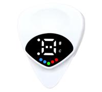 Hohota 2-in-1 Guitar Picks Tuner Acoustic Guitar Tuner Electric Guitar Tuner for Acoustic Electric Guitar Bass Mandolin(1PCS White)