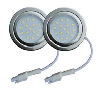 Hohota 2-Piece 12V DC 220V 1.5W Exhauster Ventilator Light Bulb 55mm Cut Hole Cooker Range Hood LED Light Mini Vent Light(12V DC White)
