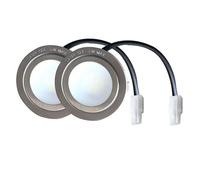 Hohota 2-Piece DC 12V 68mm Cooker Hood LED Light 2W Compatible with Old Range Hood 20W Halogen Bulb Equivalent(Warm White 3000K,EL Connector_NO)