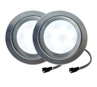 Hohota 2Piece 12V DC Ductless Cooker Range Hood Light Lamp 1.5W Equivalent 20W Halogen Frosted Glass Compatible Electronic Ballast(3000K,SM Connector_12VDC)