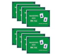 Hohota 4/8/10Pcs 2025 Mahjong Card Official Mahjong Score Card Set With Standard Hands Rules(8pcs)