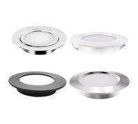 Hohota 4pcs LED DC 12V Downlight Camping Car Bathroom Ceiling Ultra-Thin 24V Cabinet Light Embedded 3W Showcase Mini Spotlight(White 4000K,Black Aluminum,24V)