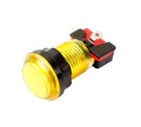 Hohota 5Pcs 24mm 32mm Round Lit Illuminated Arcade Video Game Push Button 5V/12V Switch LED Light(Yellow,5PCS_24MMM)