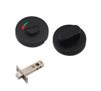 HOHOVYVY 1 Set Heavy Duty Stainless Steel Bathroom Stall Lock Featuring Clear Occupancy Sign And Reliable Latching System For Secure Public Facilities(black)