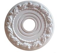 HOHOVYVY 16 Inch Round Ceiling Rose PU Ceiling Locket Vintage Decorative Cover for Ceiling Lights and Ceiling Fans