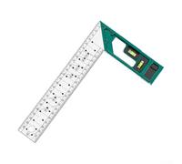 HOHOVYVY 90 Degree Stainless Steel Angle Gauge with Multi-Angle Measurement Centimetre and Hole Scale Aluminium Handle with for SPIRIT Level (250 mm)