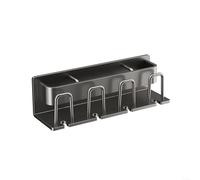 HOHOVYVY Aluminium Toothbrush Holder with Automatic Toothpaste Dispenser, Wall Mounting, Space-Saving Bathroom Shelf, Easy Installation, No Drilling (4)