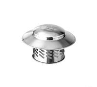 HOHOVYVY Chimney Cover, Stainless Steel, Chimney Hole Cover, Stainless Steel Chimney Cap, Outer Wall, Fresh Air Outlet, Roof Pipe, Cooker Hood (110 mm (4 inch))