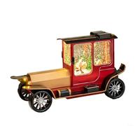 HOHOVYVY Christmas Music Box Snow Swirl Car Motif Festive Decoration Melodies Glitter Ball Music Light Music Box for Winter Time (Tree House)