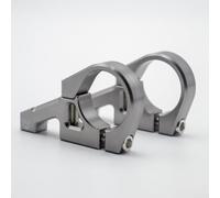 HOHOVYVY Direct Mounting Stem for Double Bridge Forks DH Mountain Bike CNC Aluminium Alloy 35 mm Handlebar Clamp (Silver)