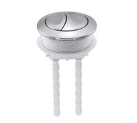 HOHOVYVY Dual flush toilet push buttons, toilet double flush button, 60 mm, made of ABS, replacement for cistern, modern brushed finish, easy installation for many toilets (1 piece)