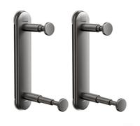 HOHOVYVY Extendable Clothes Hanger, Storage Stand Made of ABS Plastic, Wall Mounting, No Drilling, Space-Saving Holder for Laundry Room and Bedroom (Grey)