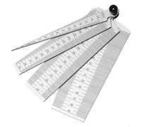 HOHOVYVY Feeler Gauge Valve Glow, 1-60 mm Steel Metric Taper Gauge Aperture Scale Wedge Sensor 4 in 1 Gap Ruler