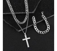 HOHOVYVY for blackened Steel Arrow Pendant Necklace 45cm for blackened | 45cm total length, fine 1.8mm chain, etched diagonal patterns, adjustable for fit, daily wear