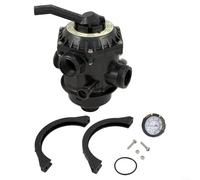 HOHOVYVY Multi-Way Valve 6-Way 1.5 Inch Top Mounting for Pentair 262506 Sand Filter Cristal for FLO II / for Sand Dollar / for Tagelus Robust Material Easy Installation for Pool