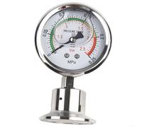 HOHOVYVY Pressure Gauge Water, 0-0.25 MPa Pressure Gauge 50.5 mm OD Tri Clamp Membrane Pressure Gauge