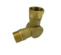 HOHOVYVY Quick Coupling 3/4 Inch Angle Piece Adjustable 180°/360° Brass Swivel Connector Prevents Kinking on Garden Hoses (Copper Colour)
