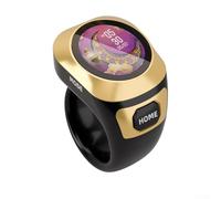 HOHOVYVY Rechargeable Electronic Tasbih Counting Ring Made of ABS Type-C Port 40 4 Display Modes 3 Sizes 18 mm 20 mm 22 mm for Muslim Prayer (Black)