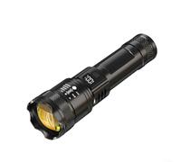 HOHOVYVY Rechargeable Zoomable LED Torch with Power Bank, 500 m Range, IPX7 Waterproof, 3 Modes Strobe, Made of ABS Aluminium for Camping Hiking (C)