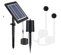 HOHOVYVY Solar Pond Aerator, Oxygen Pump for Ponds, Solar Pond Aerator, 3 W, 6 V, Solar Oxygen Pump, Solar Air Pump, Aquarium Oxygenator