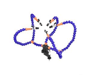 HOHOVYVY Third Hand Soldering, Soldering Tool for the Third Hand Helping Hands when Soldering, Clamp Stand, Flexible Arms, 5 Clips