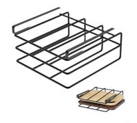 HOHOVYVY Undermount Chopping Board Holder Made of Metal Kitchen Organiser for Space-Saving Storage of Cutting Boards, Pot Lids and Baking Trays (Black)