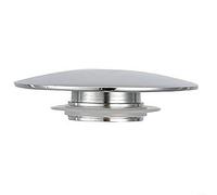 HOHOVYVY Up Drain Valve 66 mm Silver Chrome Sink Drain Fitting Sink Click Clack Push Button (1 Piece)