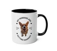 HOHTECH Engagement Gift, Personalized My Humans are Getting Married Mug, Wedding Gifts from The Dog, Custom Pet Portrait from Photo, Wedding Gift Cat Coffee Mug