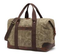 Hohuio Canvas Duffle Bag 36-55L Large Capacity Waterproof Travel Bag Gym Weekend Multi-Functional Shoulder Handbag Bag for Men Women-Green