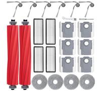 HoHumoca Accessories for Roborock QV 35A / QV 35S Robot Vacuum Cleaner, Replacement Parts with 2 Main Brushes, 4 HEPA Filters, 4 Mop Pads, 6 Dust Bags, 6 Side Brushes
