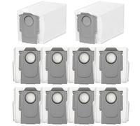 HoHumoca Pack of 10 Vacuum Cleaner Bags Accessories for Roborock Saros 10R/Qrevo Curv/Qrevo Edge/Q Revo/Qrevo Pro/Qrevo MaxV/Qrevo Master, Vacuum Cleaner Bags Replacement Part for Roborock S8 MaxV