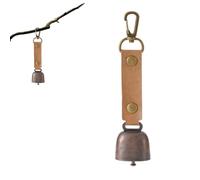 HohuzSruk 4PCS Bear Bells For Hiking 14x3.5x2.5cm Iron+PU Loud Bear Repellents Bell For Hikers With With Leather Button Strap, Hiking Bells, Cowbell Bell Warns Animals For Hikings, Biking, Climbing