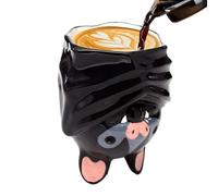 HohuzSruk Bat Upside Down Ceramic Shaped Mug, Bat Upside Down Ceramic Mug, Cute 3D Upsidedown Bats Mugs, Bats Ceramics Coffee Cup, Hidden Wide Stable Weighted Base, Novelty Gothic Holiday Drinkware