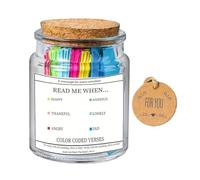 HohuzSruk Quran Verse Jar 6.5x9cm Verses Jar With 90PCS Colorful Verses In French Or English, Quran Hope Jars, Qurans Gratitude Jars For Positivity, Spiritual Comfort Prayer Bottle