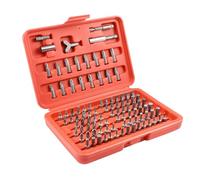 HOHXEN 100 Piece Tamper Security Bit Set Metric and SAE Standard, Includes Cross, Torx, Star, Slotted, Security Bits and More, 1/4'' Hex Bit Set with Storage Case, Made from Chrome Vanadium
