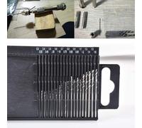 HOHXEN 20Pcs 0.3-1.6mm Shank Mini Micro Drill Bit Set Twist Drill DIY Kit Rotary Hand Tools