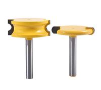 HOHXEN 2pcs/Set Router Bit 1/4" Shank 1-1/2" Diameter Canoe Flute and Bead Router Bit Sets for Woodworking Cutting Tool