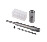 HOHXEN 30mm Concrete Hole Saw + 200mm Connecting Rod + Center Drill Bit + Positioning Screw, Wall Hole Cutter for Brick, Concrete Walls, Air Conditioning Opening, Masonry, Cement, Silicate Brick