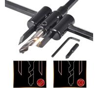 HOHXEN Adjustable Circle Hole Saw Cutter Woodworking Drill Bit Kit, 1 in to 12 in Round Saw Cutting Tool, Plane Type Circle Hole Cutter Tool, Heavy Duty Wood DIY Tools (Cutting Diameter: 30mm-300mm)
