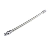 HOHXEN Flexible Socket Extension Ratchet Wrench, Hex Shank Impact Socket Adapter, Bendable Elastic Joint Head Post Connecting Link, Shaft Drive Adapter Bit Holder - (3/8 Inch Shank 300mm Length)