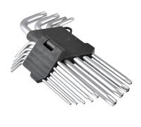 HOHXEN L-Type Star Wrench Set - 9 Pcs, Metric Middle Arm L-Shaped Spanner with Visible Coding, for Removing Screws, Bike Motorcycle Repair Furniture Assembly Household DIY