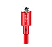 HOHXEN M42 HSS Hole Saw, 24mm Heavy Duty Bi-Metal Hole Saw with Positioning Drill Bit for Cutting Mild Steel, Stainless Steel, Cast Iron, Brass, Aluminium, Wood, PVC Tube, Plasterboard, Density Board