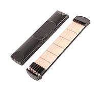 HOHXFYP Pocket Guitar, Compact and Portable Pocket Guitar with 6 Strings and 6 Frets for Beginners Exercise Training, mAhagoni Fingerboard, Lightweight and Practical for Chords and Scales